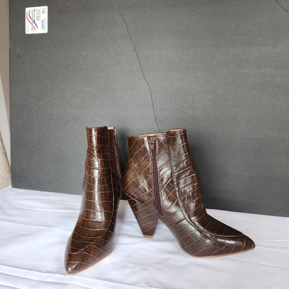 Faux leather boot